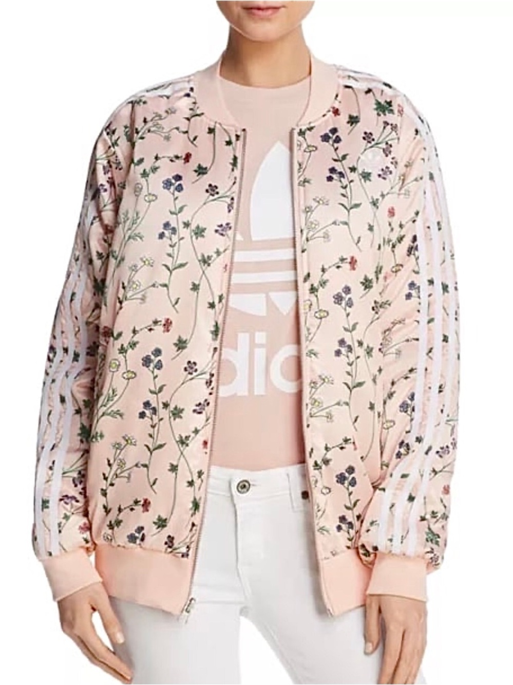 Adidas Originals Love Set Bomber Reversible Floral Jacket Women New